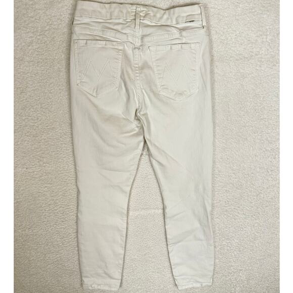 MOTHER Jeans The Looker Crop Jeans White Skinny 27 Fairest Of Them All - Picture 5 of 5